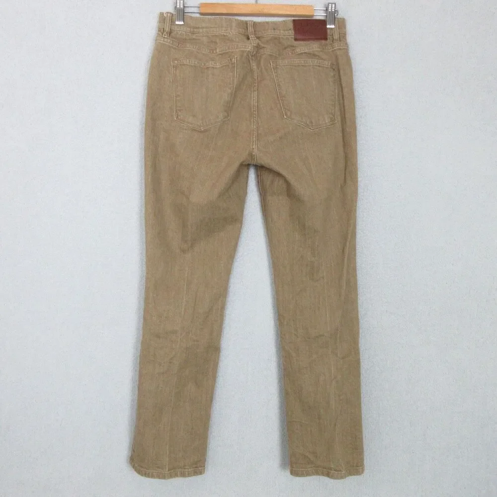 Ralph Lauren LRL Pants Womens 10P Classic Straight Beige Denim Stretch 32x29